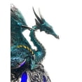 thumbnail image 2 of Ain’t It Nice Dragon Statue On Light Up LED Orb Cycling Through Many Vibrant Colors Collectible Dragon Figurine Fantasy Décor, Turquoise 4(L) X 4(W) X 8(H) inches (Batteries Included), 2 of 6
