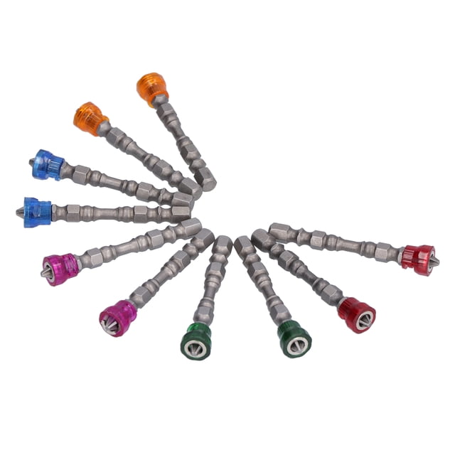 Broca circular magnética de color, 10 piezas Broca circular magnética Brocas de destornillador magnético Broca de bobina magnética Estándares líderes en la industria
