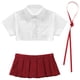 thumbnail image 4 of Disfraz sexy de colegiala, uniforme de estudiante, conjunto de lencería de colegiala traviesa para mujer, camisetas eróticas, tops cortos, faldas plisadas, 4 of 5