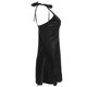 thumbnail image 4 of Vestido de satén con tiras para amarrar para mujer Invitado de boda Formal Midi Fiesta de noche Una sola pieza XBTCLXEBCO Negro, CH, 4 of 6