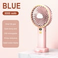 thumbnail image 3 of Xihbxyly Mini Ventilador de Mano, Recargable Por Usb, 5 Velocidades Ajustables, Funcionamiento Silencioso, Pantalla Digital Led, Diseño Plegable y Portátil, Ideal para Oficina, Exteriores y Viajes, B, 3 of 3