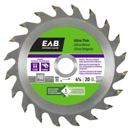 

Exchange-A-Blade 1016022 4.37 in. x 20 Teeth Finishing Ultra Thin Professional Recyclable Exchangeable Saw Blade