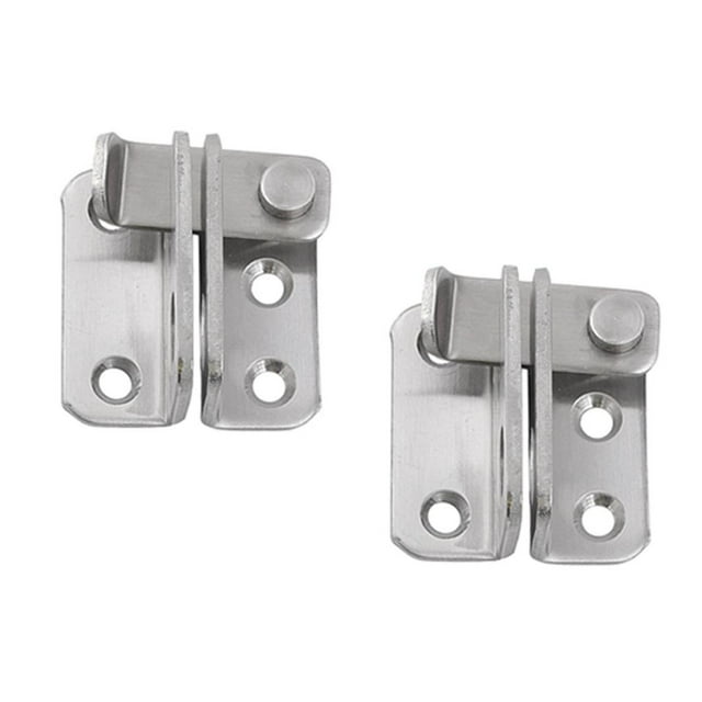 2x Pestillo de Perno Deslizante Pestillos de Puerta de Puerta de Seguridad 40x45 Mm Acero Inoxidable Acabado Cepildo con Orificio Macarena Cierre de bloqueo de seguridad