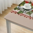 thumbnail image 5 of NIJIANKEHAN Christmas Jacquard Rectangle Tablecloth, Winter Holly Table Cloth, Heavy Weight Fabric Table Cover for Xmas Holiday, Dining, Party Decor, DHHolly 60 x Inch 36"*36, 5 of 8