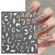 thumbnail image 3 of Pegatinas de uñas de línea de Metal, 3D, plata, espinas doradas, vid, líneas curvas, cinta de rayas, deslizadores de remolino, Gel adhesivo de manicura, calcomanías de Arte de uñas, 3 of 4