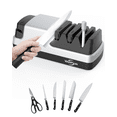 thumbnail image 2 of WELLPEAK Multifunctional 4-Stage Electric Knife & Scissor Sharpener, Diamond Abrasive for Straight Edge Chef Knives, Detachable Ceramic Hone Rod for Serrated Knives Polishing, 2 of 8