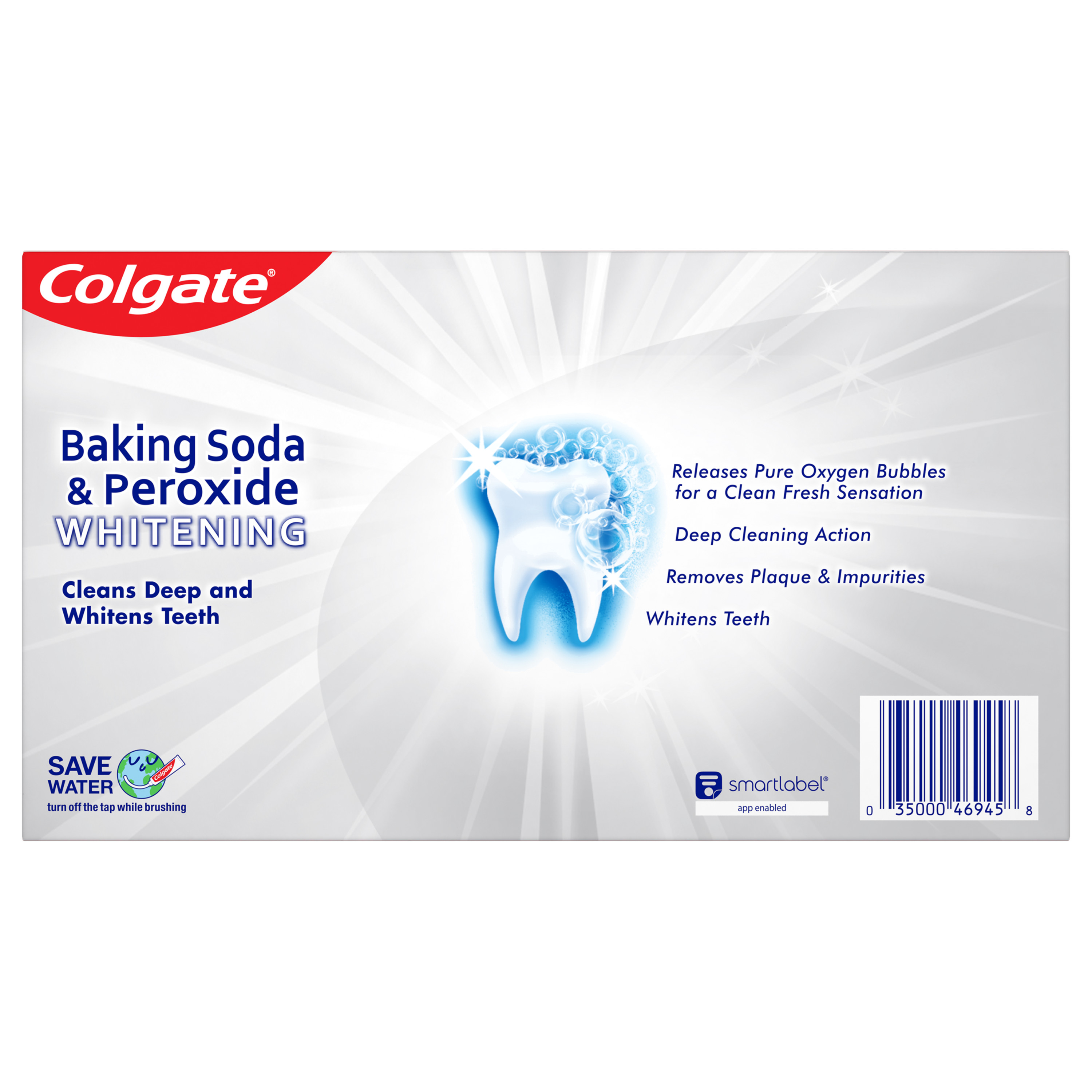 Colgate Baking Soda and Peroxide Whitening Toothpaste, Brisk Mint, 3 Pack - image 2 of 5