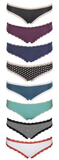 Emprella Cotton Underwear Women 8 or 5 Pack Womens Bikini Seamless Ladies Cheeky Panty