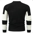 thumbnail image 3 of PNTUTB Mens Fashion Casual Color-blocked Long Sleeve Knitted Slim Fit Turtleneck Warm Pullover Sweater, 3 of 4
