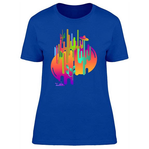 Colorful Abstract Cactus Tee Men's -Image by Shutterstock