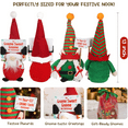 thumbnail image 2 of Set of 2 Christmas Gnome Plush Decorations with Gift Bag, Xmas Farmhouse Tiered Tray Decor-Red Green Handmade Scandinavian Tomte - Home Tabletop Elf Ornaments, 2 of 5