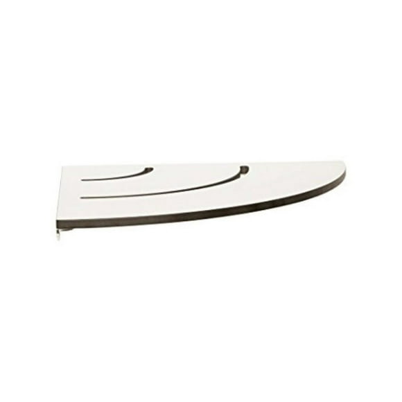 Seachrome Contour Corner Shower Seat, 18-Inch Radius, Solid White Phenolic