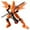 Orange, variante sur Figurine Articulée Titan 13, Figurine Articulée T13 Robot, Jouets Stikbot avec Accessoires d'Arme, Figurines d'Action Imprimées 3D, Mannequin Robot Articulé à Bâton Multi-Articulations Mobile pour Bots, Figurines Bot