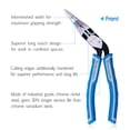 thumbnail image 4 of SPEEDWOX Long Nose Pliers 8 Inches Reduce Effort by 35% Compound Action Heavy Duty Multi Use Wire Cutters Side Cutting Remove Screws Bolts Fine Plier High Leverage Pistol Grip Professional Tool, 4 of 7