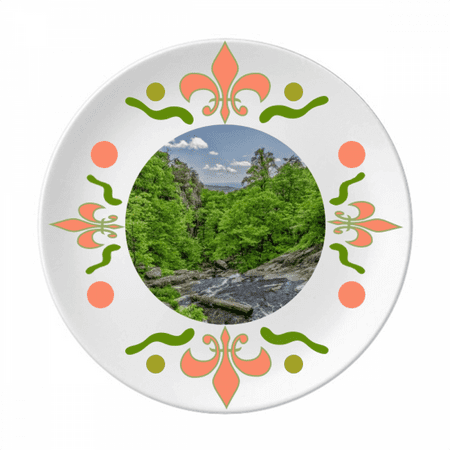 

Stream Green Forestry Science Nature Scenery Flower Ceramics Plate Tableware Dinner Dish