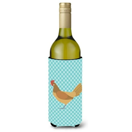 

Frisian Friesian Chicken Blue Check Wine Bottle Beverge Insulator Hugger