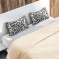 thumbnail image 6 of Satin Pillowcase Home Luxury Envelope Pillowcases Soft And Smooth Turquoise Brown Leopard Pattern, 6 of 6