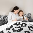 thumbnail image 5 of Feelyou Leopard Print Full Size Comforter Sets, Grey Diamond Bedding Sets, 3pcs, 5 of 8