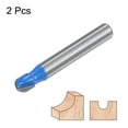 thumbnail image 3 of Uxcell 2packs Router Bit Core Box 1/4 Shank 1/4 Inch Cutting Dia. 2 Flutes Carbide Cutter, 3 of 4