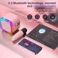 thumbnail image 4 of Adofi Upgraded Mini Karaoke Machine for Kids, Portable Bluetooth Speaker with Wireless Microphone for Kids Toddler, Microphone for Kids, kids Toys Gifts for Girls Boys Birthday Home Party, 2 Mics, 4 of 11