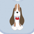 thumbnail image 4 of Inktastic Basset Hound with Floppy Ears Boys or Girls Baby Bib, 4 of 4