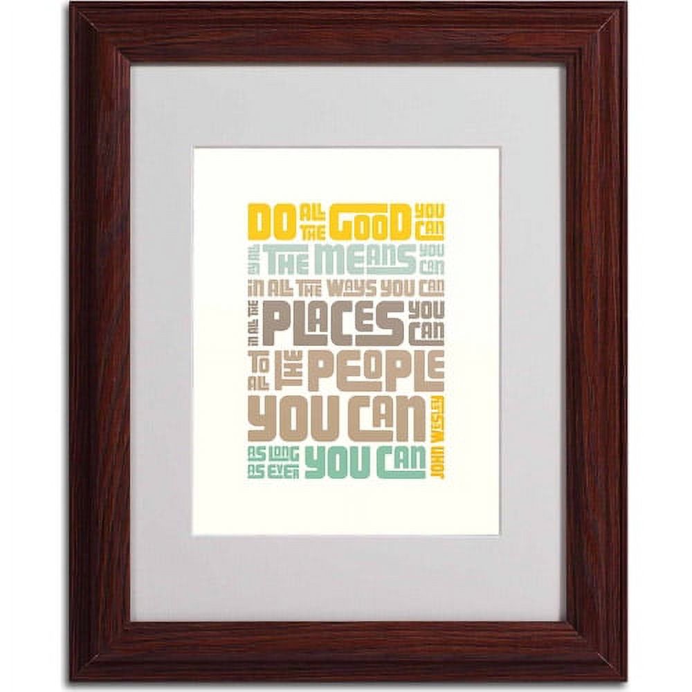 Trademark Fine Art "Do Good II" Canvas Art by Megan Romo, Wood Frame
