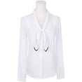 thumbnail image 2 of INSPIRE CHIC Women's Solid Chiffon Scarf Ribbon Square Silky Satin Elegant Neckerchief Handkerchief for Gift Office One Size White, 2 of 6
