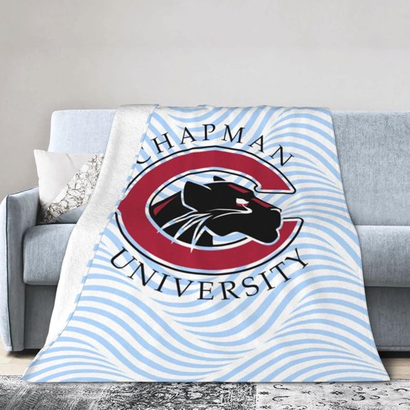 Chapman University Logo Fleece Blanket, Very Soft Microfiber Flannel Blanket for Couch Warm and Cozy for All Seasons
