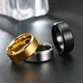 thumbnail image 4 of Anillos de acero inoxidable para hombres y mujeres, joyería de boda de 7 colores, letras grabadas con láser, mejores amigos, regalos para parejas, nuevo, 4 of 4