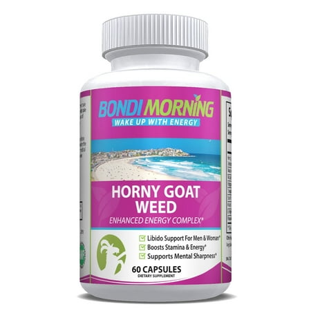 Horny Goat Weed Energy Enhancing Supplement for Men & Women. Enhanced Energy & Stamina Maca Root Powder Complex. All Natural Performance & Mental Sharpness Formula. 60