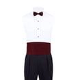 thumbnail image 2 of Mens Formal Woven Satin Cummerbund Pre-Tied Bowtie Hanky set - Many Solid Colors Available, 2 of 2