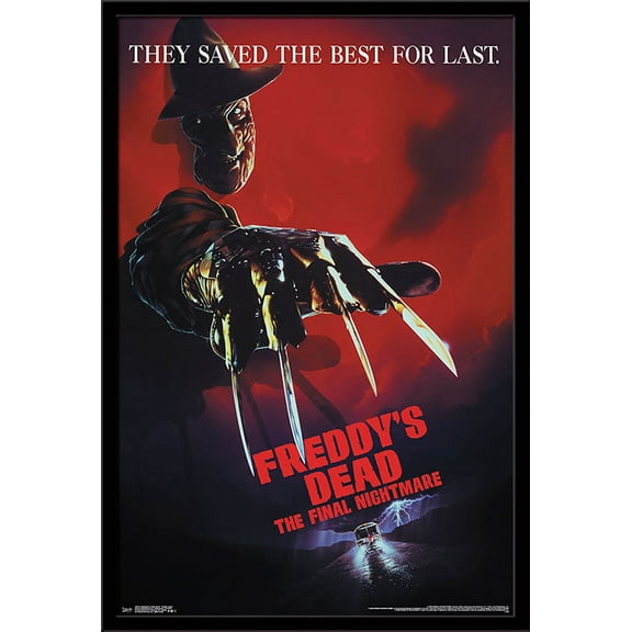 A Nightmare on Elm Street - Freddy's Dead Wall Poster, 22.375" x 34", Framed