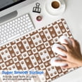 thumbnail image 4 of 31.5x11.8 Inch Gaming Mouse Pad, Non-Slip Stitched Rubber Desk Mat for Desktop & Laptop,Dog Paw Checkerboard Brown White Pattern, 4 of 6