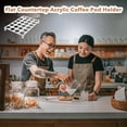 thumbnail image 5 of 1 Set Coffee Pod Organizer K Cup Display Storage for Coffee Counter Transparent Acrylic 24 Slot K Cup Storage Rack 222x328mm, 5 of 7
