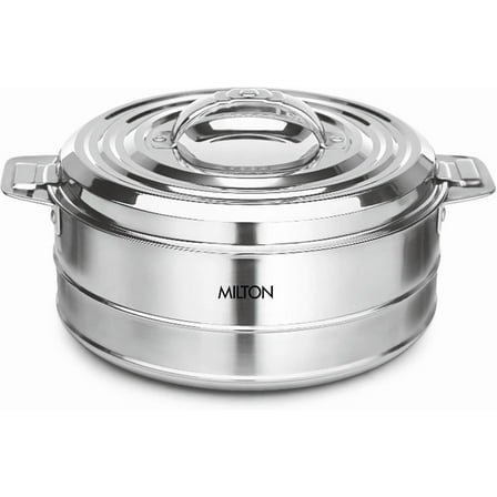Milton Fortuner Insulated Keep Hot/Cold Thermo Stainless Steel Casseroles Silver, 2.5 Liter (Model: TS-409)