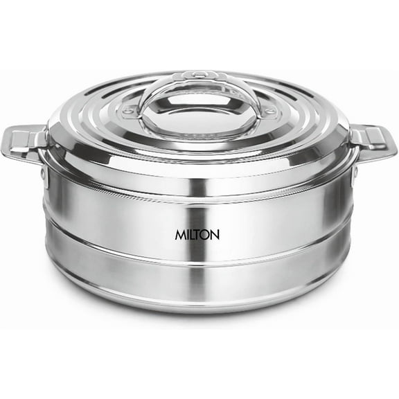 Milton Fortuner Insulated Keep Hot/Cold Thermo Stainless Steel Casseroles Silver, 2.5 Liter (Model: TS-409)
