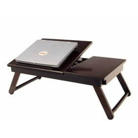 Winsome Alden Lap Desk Bed Tray With Drawer Walnut Walmart Com