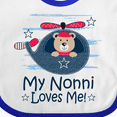 thumbnail image 4 of Inktastic Nonni Loves Me Baby Bear Boys Baby Bib, 4 of 4