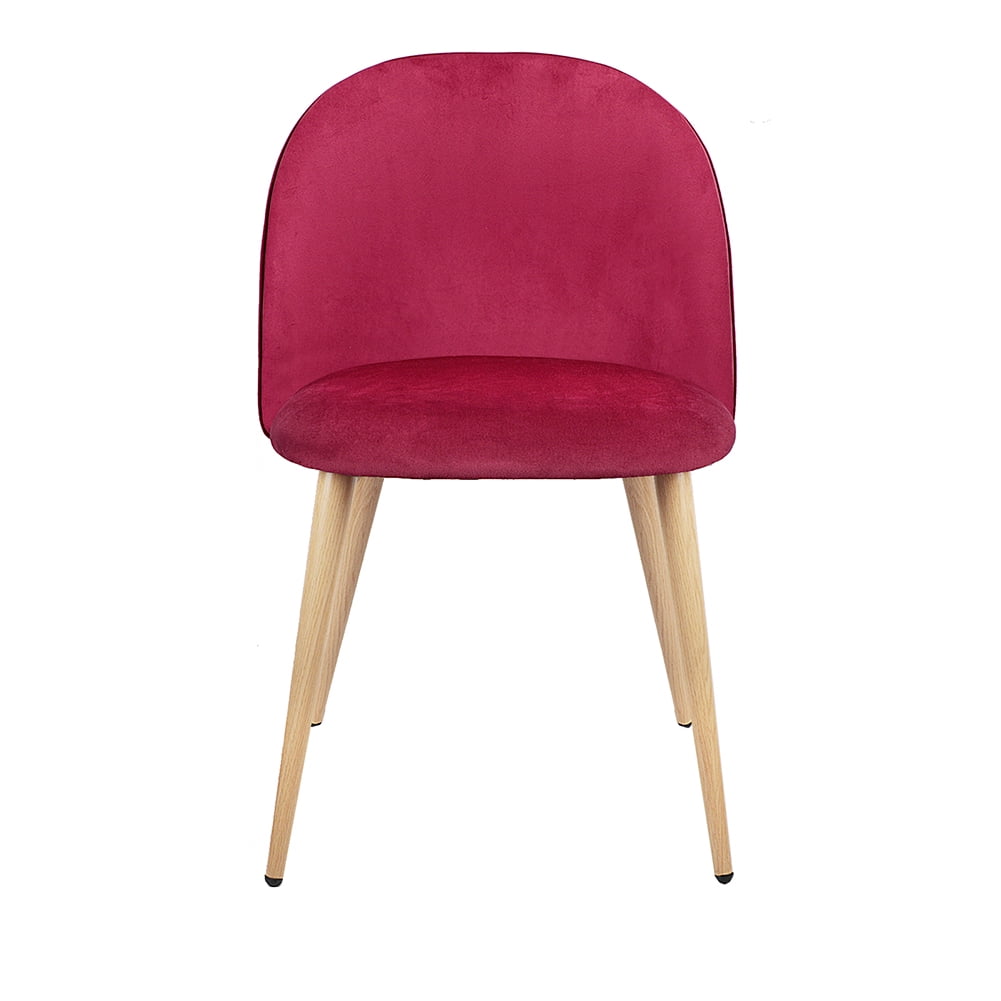 Kepooman Velvet Dining Chair Set, Dining Kitchen Chair, Mid Century Living Room Chair, Modern Metal Leg Upholstered Side Chair, Set of 2, Red Kepooman Velvet Dining Chair Set, Dining Kitchen Chair, Mid Century Living Room Chair, Modern Metal Leg Upholstered Side Chair, Set of 2, Red