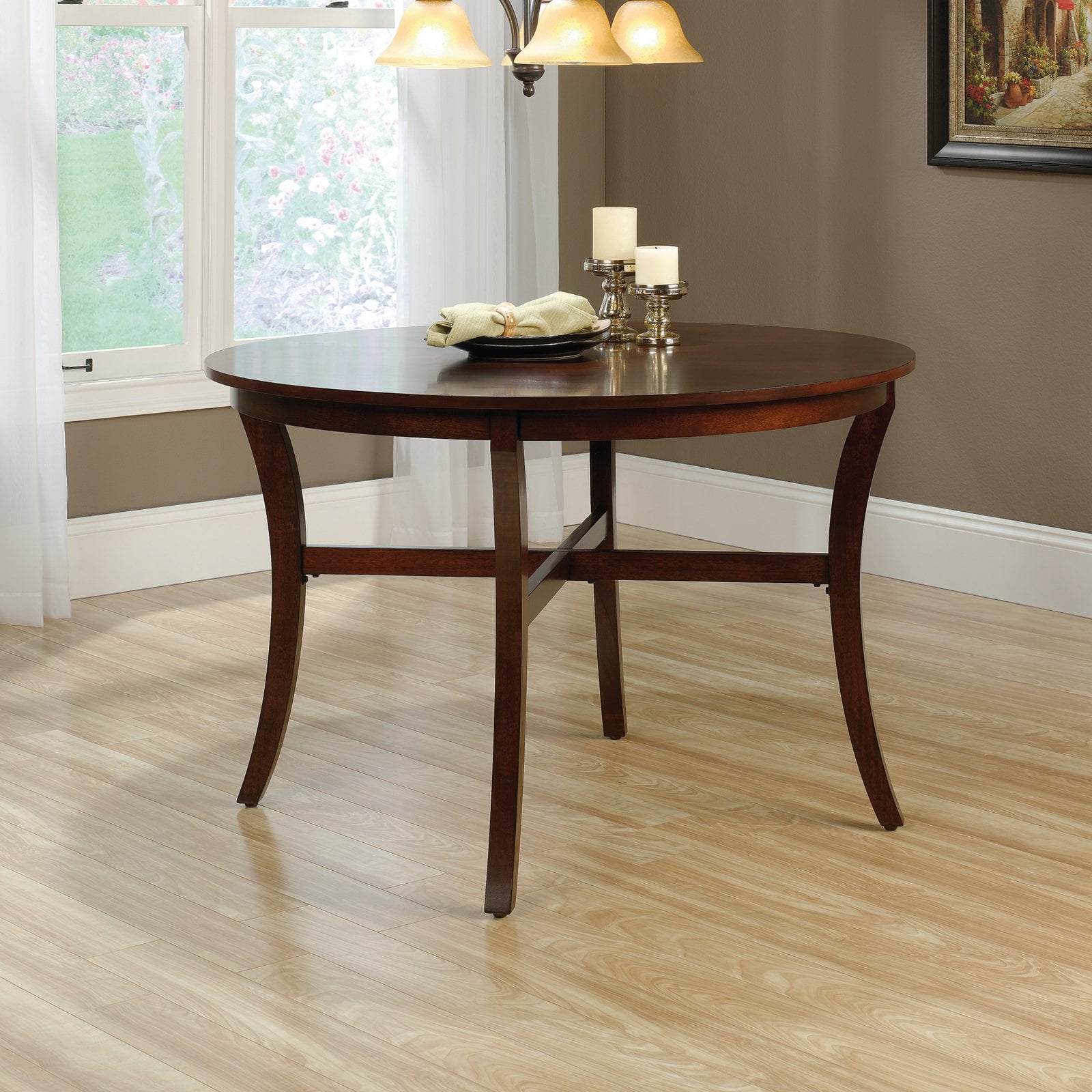 Sauder Palladia Round Dinette Table Select Cherry Finish