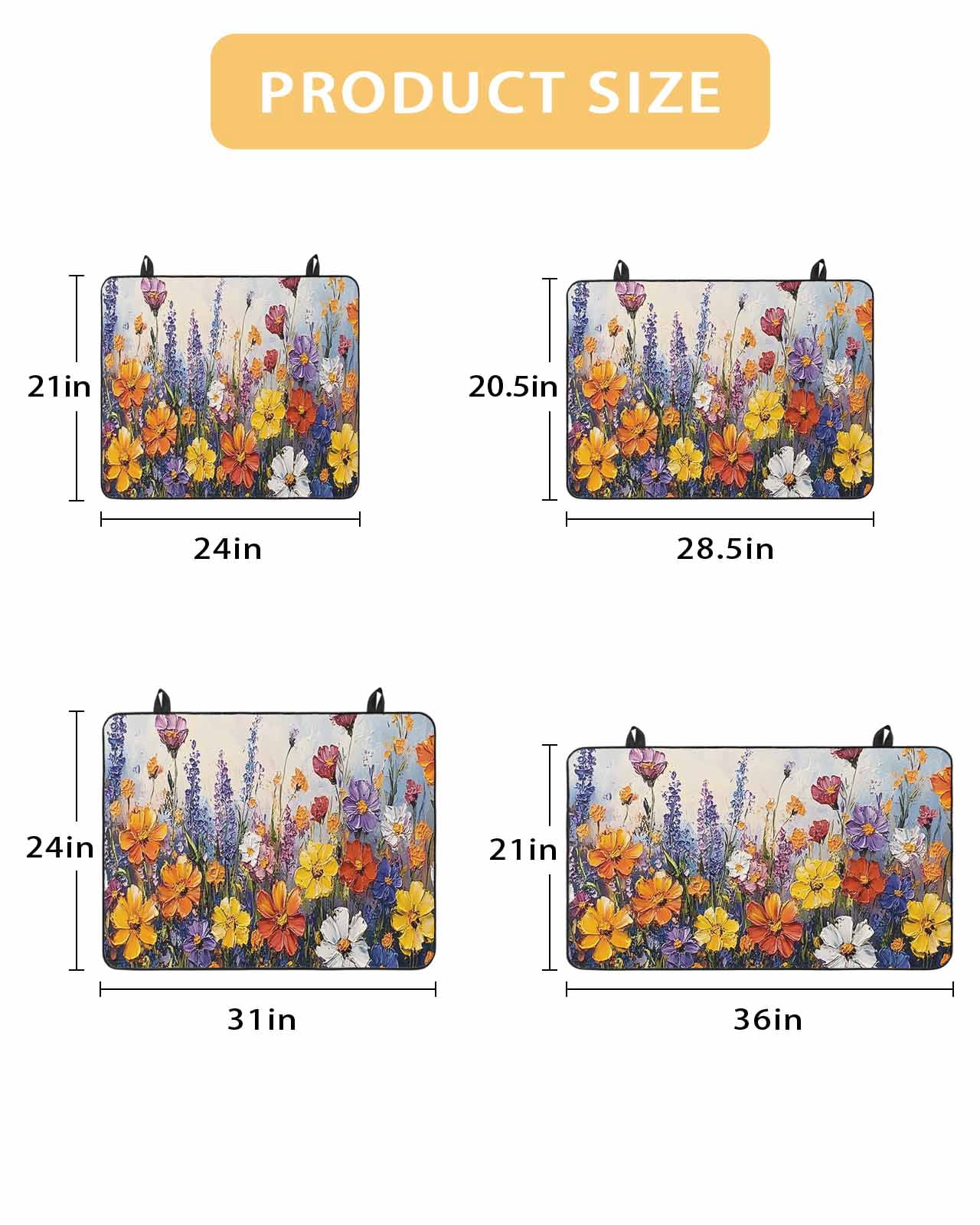 nqOlkjepod Large Induction Cooktop Protector Mat 24"x21", Botanical Flowers Stove Top Covers for Electric Stove, Farmhouse Floral Herbs Oil Painting Stove Burner Cover Mats, Glass Top Stove Cover