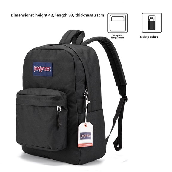 Unbranded Portable PU Leather Backpack, Black