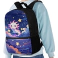 thumbnail image 4 of Pzuqiu Galaxy Axolotl School Backpack for Kids Girls, 17 Inch Backpack for Kids Girls Age 6-8,Lightweight School Bag for Preschool,Primary,Kindergarten,Back to School Gifts, 4 of 6