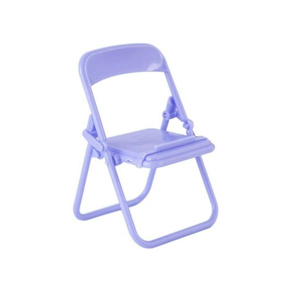 Steve Cute Little Chair Mobile Phone Holder Desk Foldable Phone Stand Cell Phone Stand Holder for Desk Purple,1 * mobile phone holder,Purple