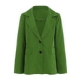thumbnail image 5 of Sopiago Women's Long Blazer Jackets Long Sleeve Lapel Pockets Loose Fit Work Casual Blazers for Women Green,XL, 5 of 5