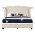 thumbnail image 3 of Sophia Crystal Tufted 4PC Queen Bedroom Set in Cream made with Wood, 3 of 30