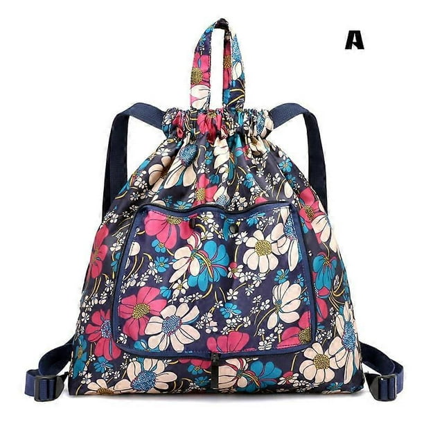 Foldable Large Capacity Travel Backpack Waterproof Drawstring Tote Bag