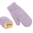 thumbnail image 2 of Women's Winter Gloves Warm Lining Knit Mittens (Purple One Size), 2 of 7