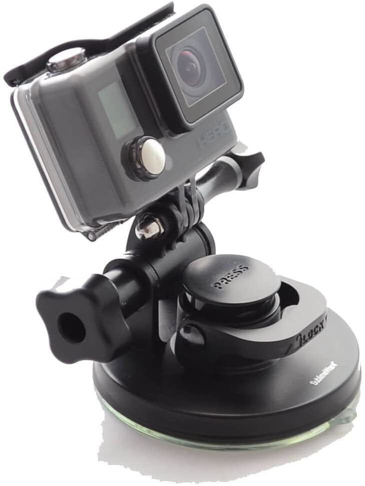 Color : Black LUNCA for GoPro Hero 8/6 Car Suction Cup Mount Bracket Sports Camera Accessories Black Premium Quality Style: Single Suction Cup