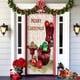 thumbnail image 1 of Cubierta de puerta de elfos de Navidad, accesorios de decoración al aire libre, pancarta de fondo de Navidad de Papá Noel para puerta de casa de fiesta, 1 of 4